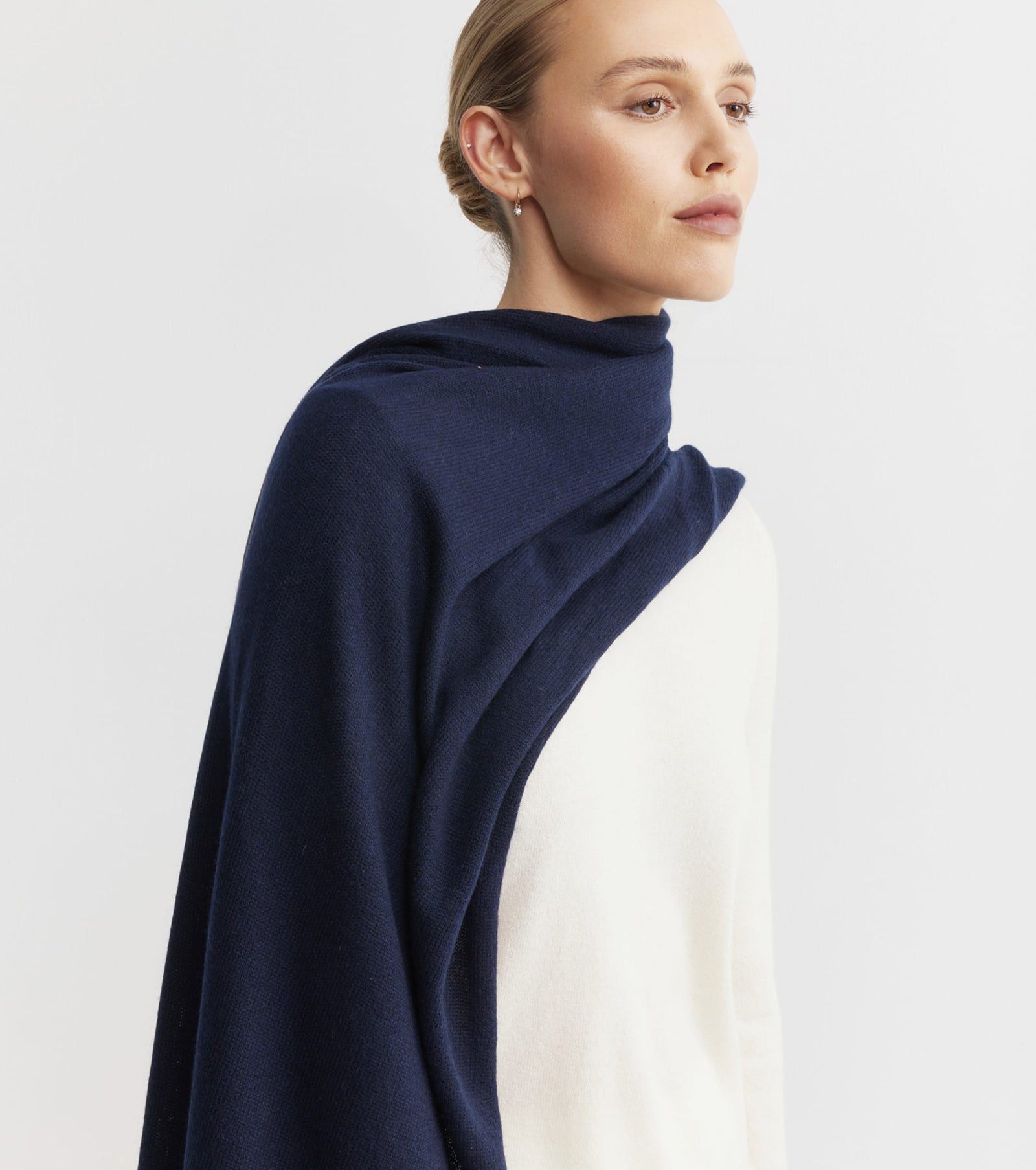 Cashmere Travel Wrap - Dark Navy