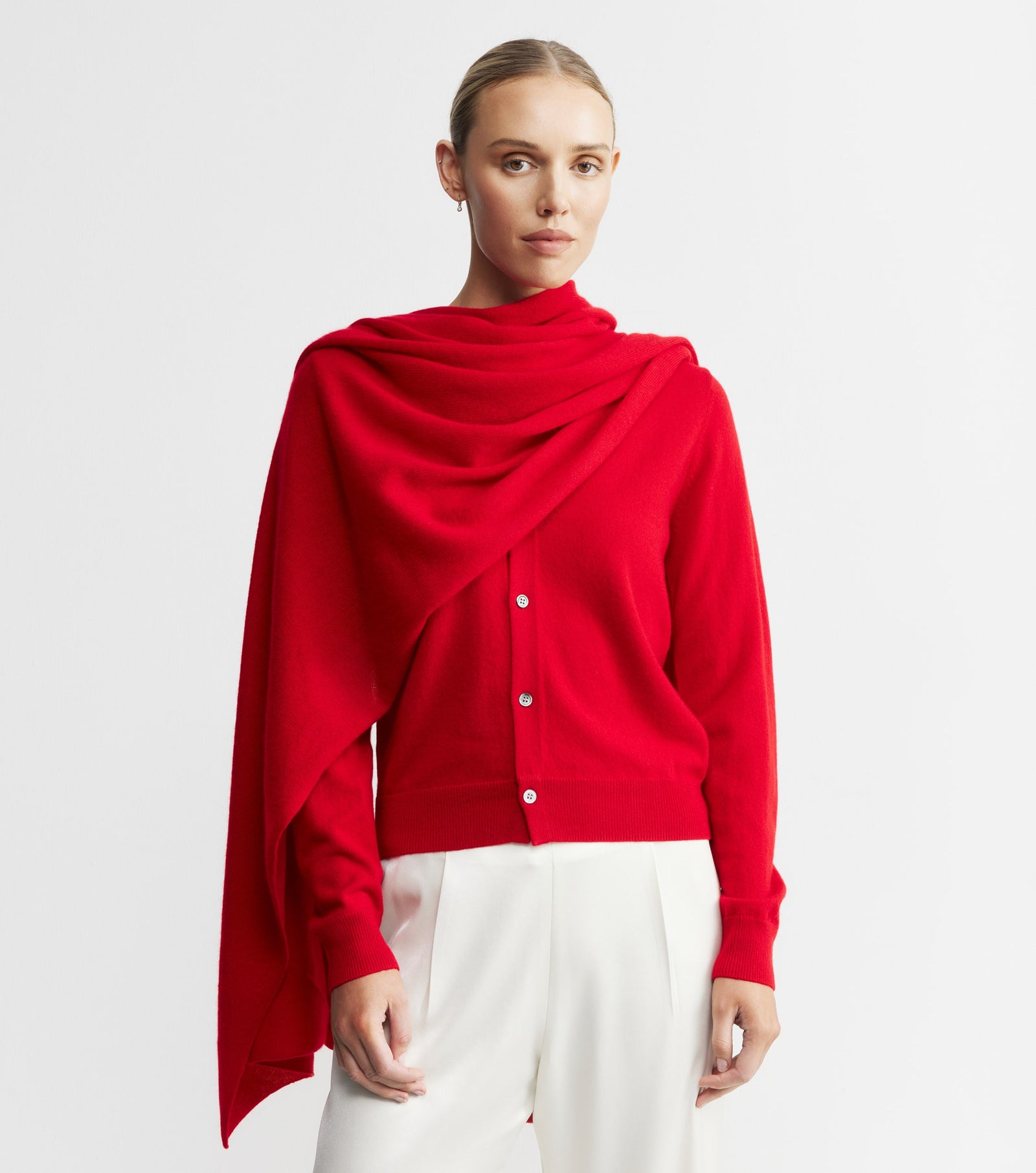 Cashmere Travel Wrap - Red