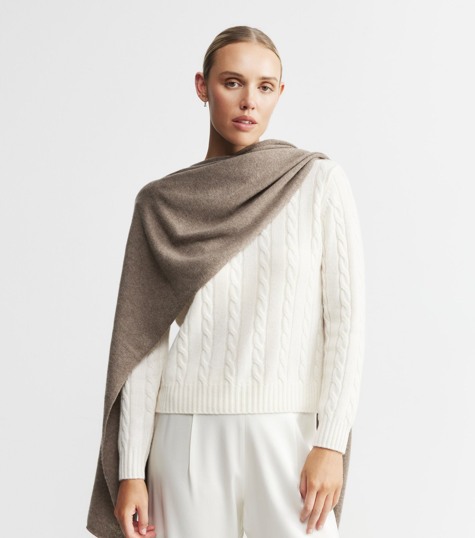 Cashmere Travel Wrap - Walnut