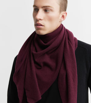 Cashmere Triangle Scarf - Burgundy