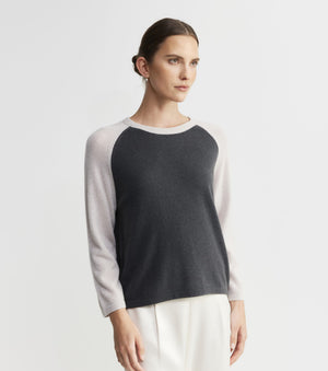 Cashmere Two Tone 3/4 Sleeve Tee