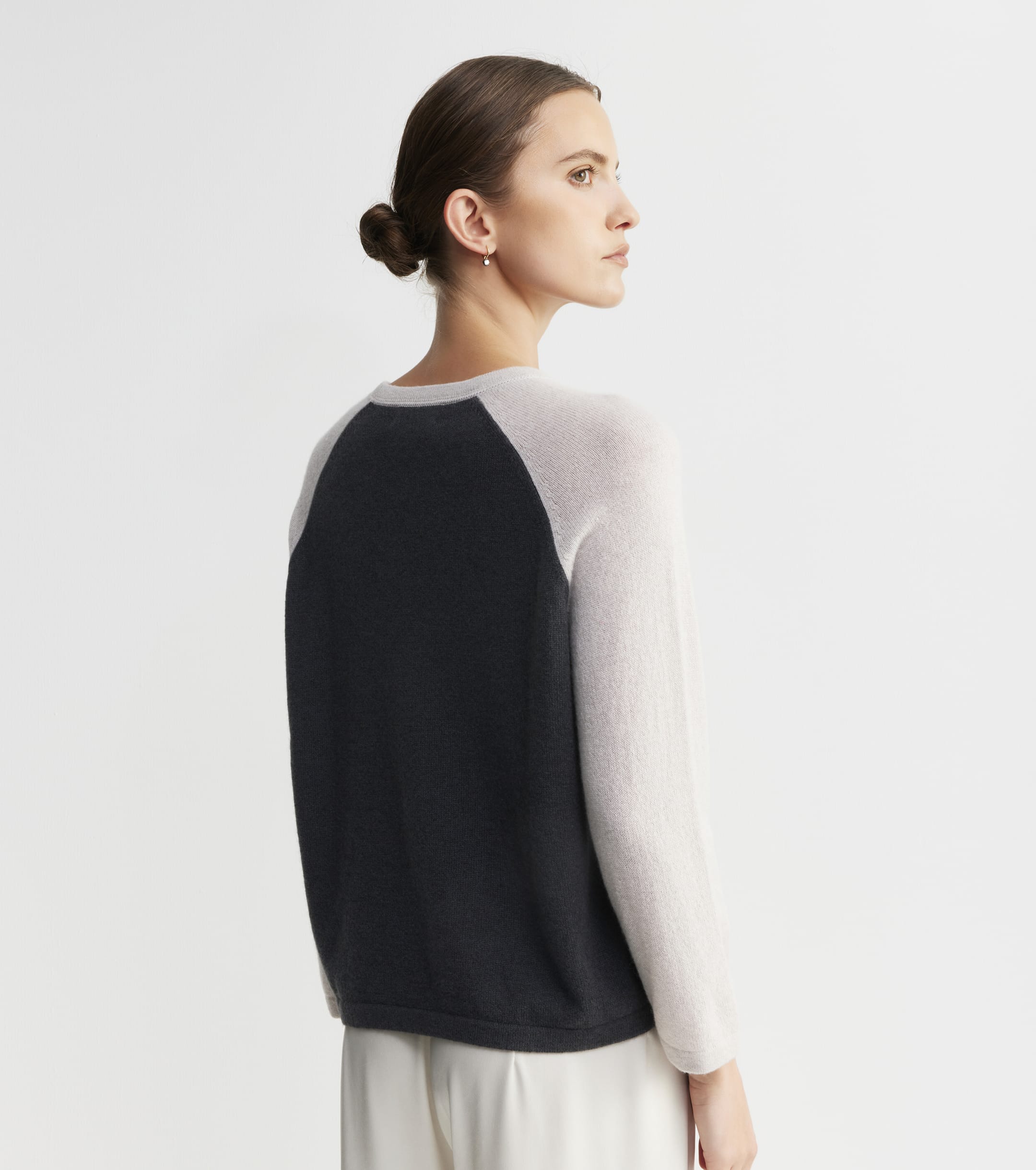 Cashmere Two Tone 3/4 Sleeve Tee