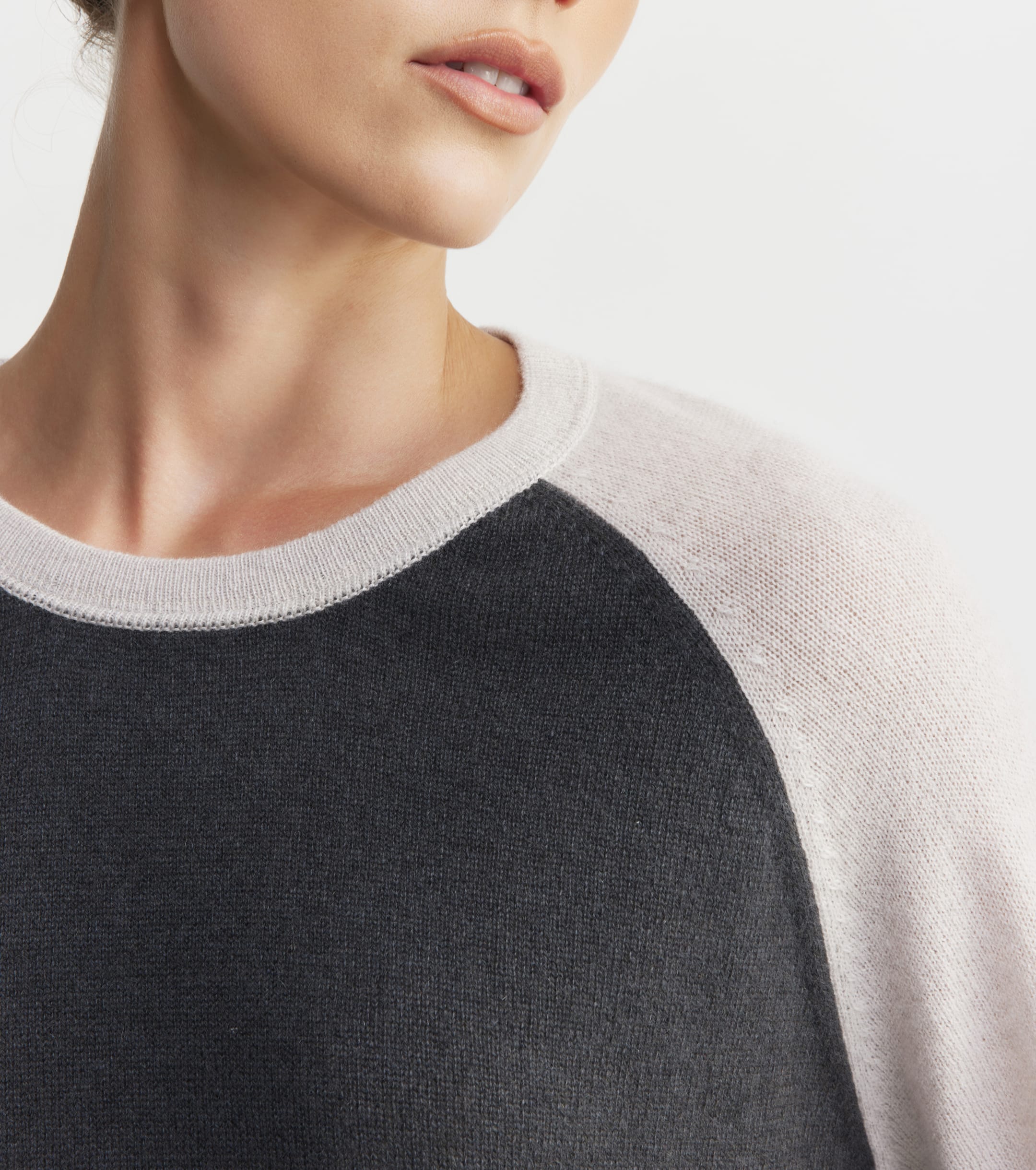 Cashmere Two Tone 3/4 Sleeve Tee