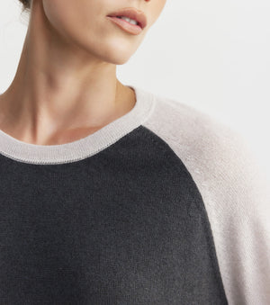 Cashmere Two Tone 3/4 Sleeve Tee