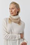 Cashmere Two Tone Snood - Cream/Camel