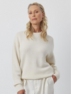 Cashmere Boyfriend Saddle Sweater - Cream