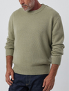 Mens Cashmere Relaxed Crew - Sage