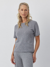 Luxe Cashmere Tee - Dark Grey Melange