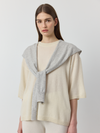 Cashmere Sweater Scarf - Grey Melange