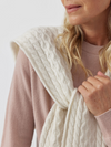 Cashmere Cable Sweater Scarf - Cream