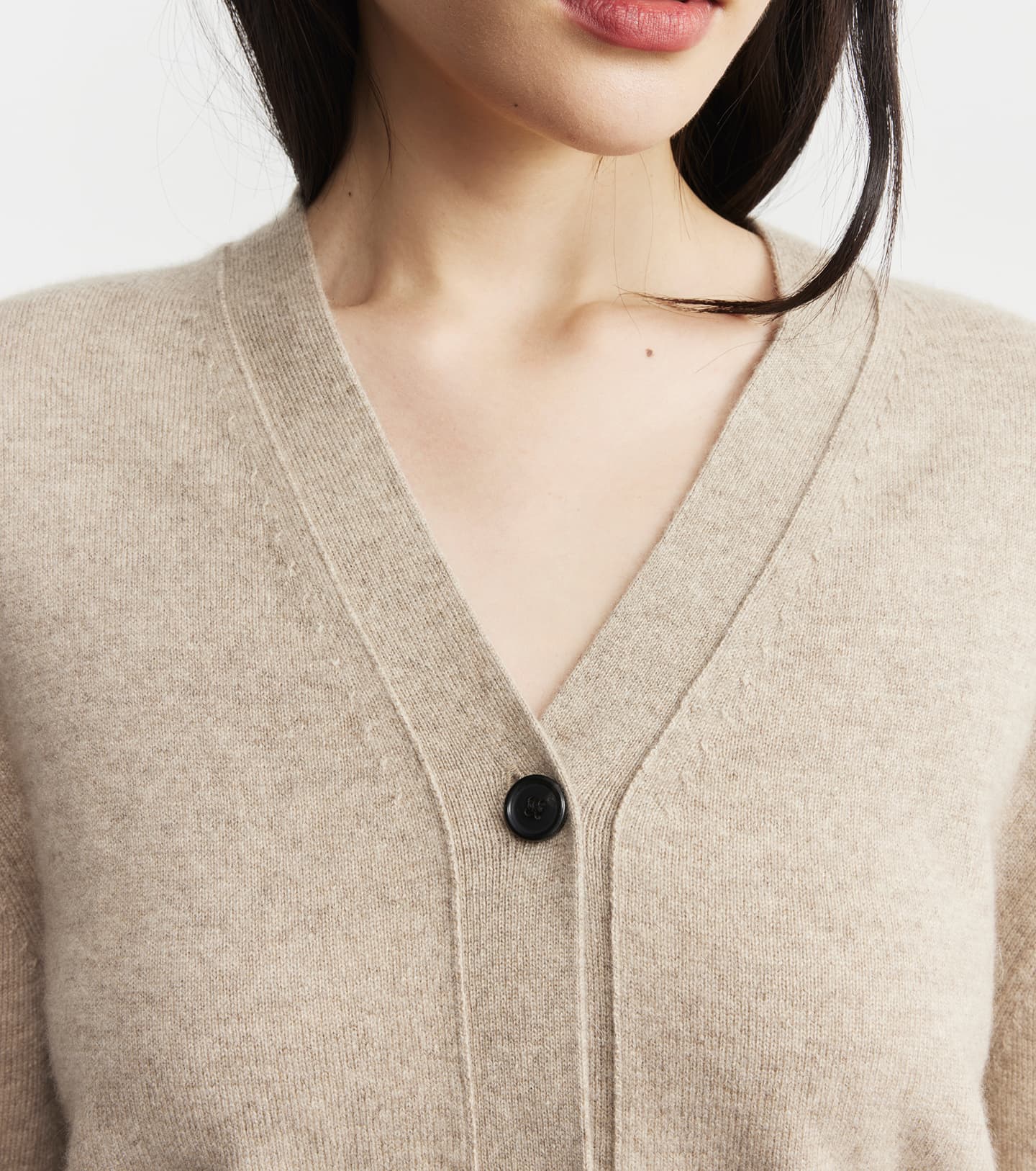 Essential Cashmere V Cardigan - Birch