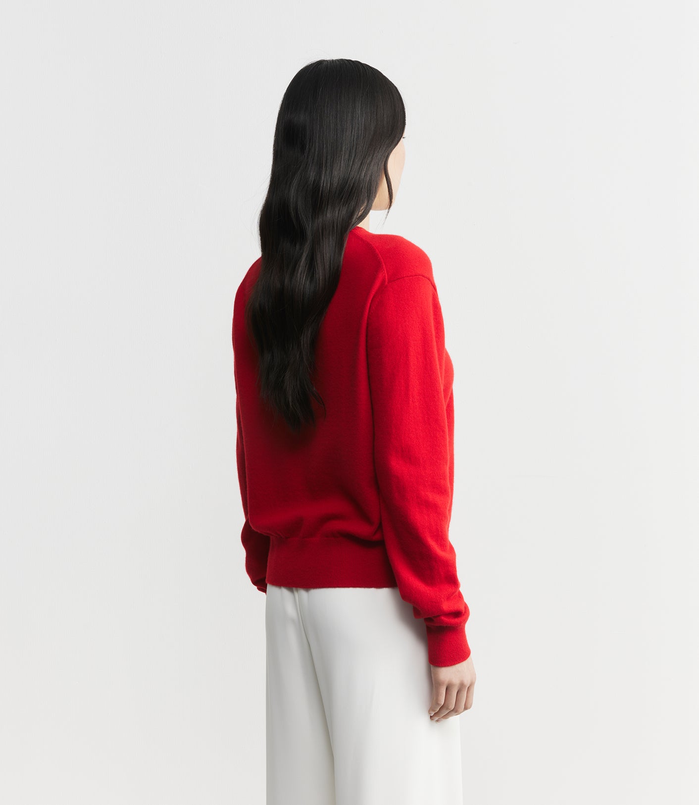 Signature Cashmere V-Neck - Red