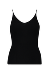 Cashmere V Neck Camisole - Black