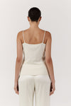 Cashmere V Neck Camisole - Cream