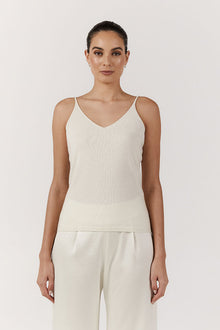  Cashmere V Neck Camisole - Cream