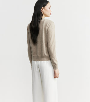 Cashmere Single Button Cardigan - Birch