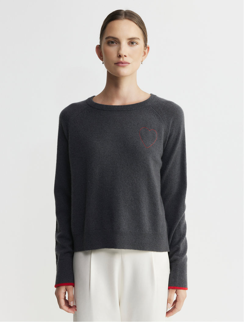 Cashmere Holiday Sweater - Steel