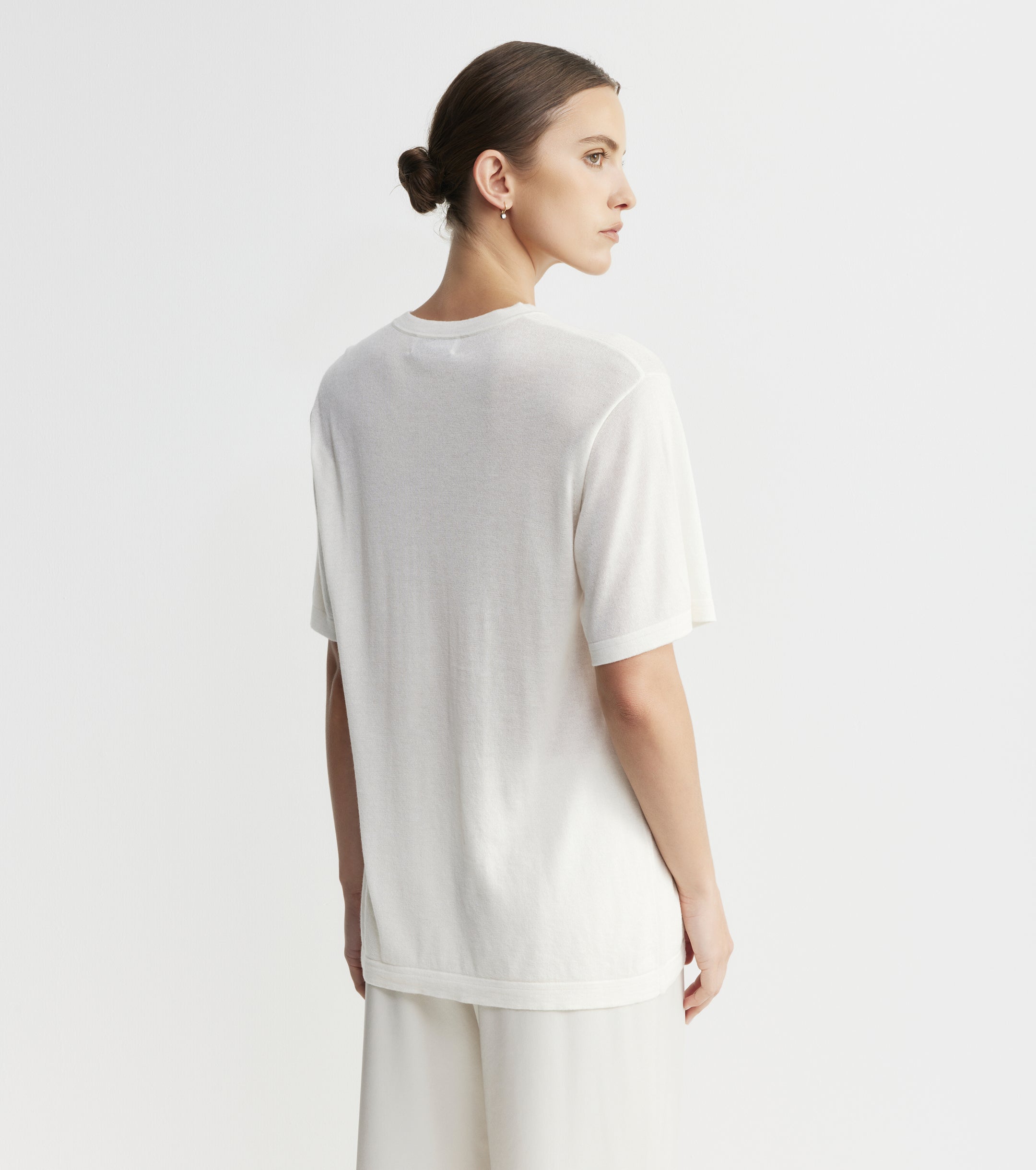 Fine Cashmere Tee - Ivory