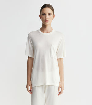 Fine Cashmere Tee - Ivory