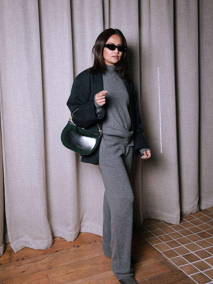 Baby Cashmere Mock Neck Sweater - Graphite